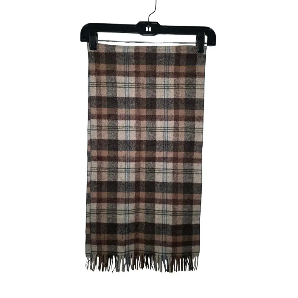 Lot of 3 Plaid Scarves Pendleton Wool + Plush Apparel Oversized Wrap